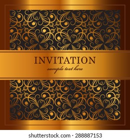 Vector luxury vintage background. Perfect as invitation or announcement.