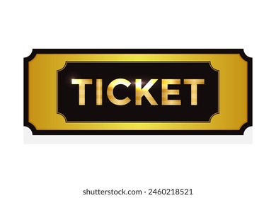 Vector de lujo vip golden ticket 