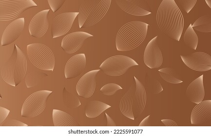 Diseño de papel tapiz de lujo vectorial con fondo gris y hoja dorada. Diseño de líneas doradas para el fondo interior,