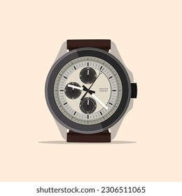 Vector of a luxury watch for men flat illustration
