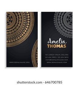 Vector luxury wedding invitation with mandala