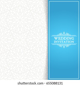 Vector luxury wedding invitation with mandala