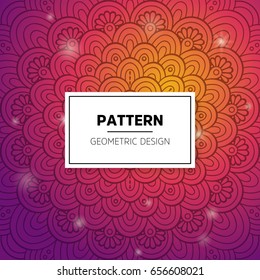 Vector luxury wedding invitation with mandala