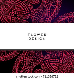 Vector luxury wedding invitation with mandala