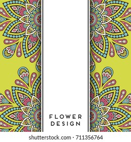 Vector luxury wedding invitation with mandala