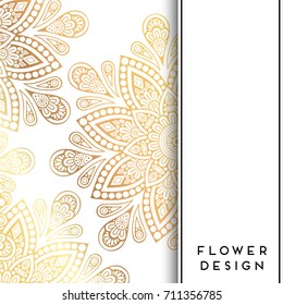 Vector luxury wedding invitation with mandala