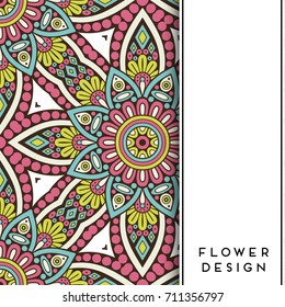 Vector luxury wedding invitation with mandala