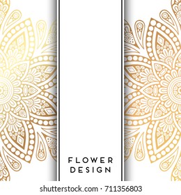 Vector luxury wedding invitation with mandala