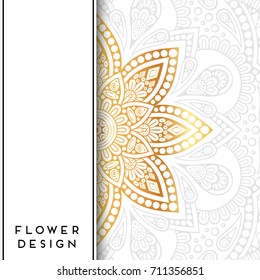 Vector luxury wedding invitation with mandala