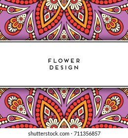 Vector luxury wedding invitation with mandala
