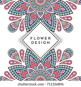Vector luxury wedding invitation with mandala