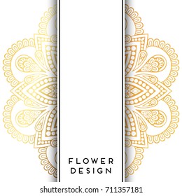 Vector luxury wedding invitation with mandala