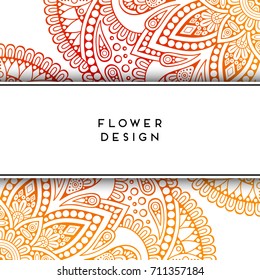 Vector luxury wedding invitation with mandala