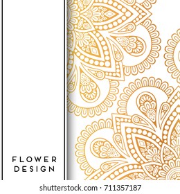 Vector luxury wedding invitation with mandala