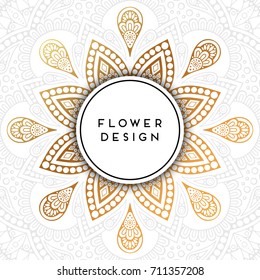 Vector luxury wedding invitation with mandala