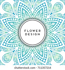 Vector luxury wedding invitation with mandala