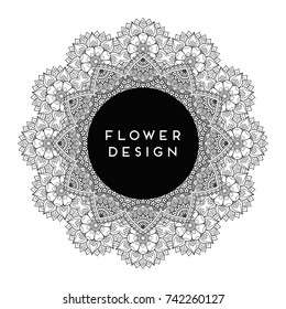 Vector luxury wedding invitation with mandala