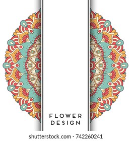 Vector luxury wedding invitation with mandala