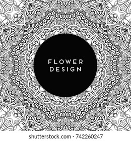 Vector luxury wedding invitation with mandala