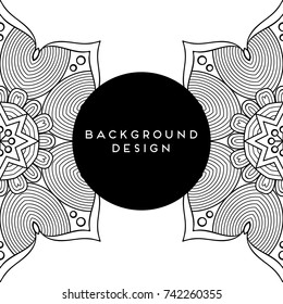 Vector luxury wedding invitation with mandala