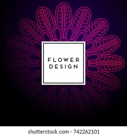Vector luxury wedding invitation with mandala
