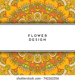 Vector luxury wedding invitation with mandala
