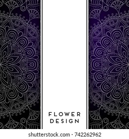 Vector luxury wedding invitation with mandala