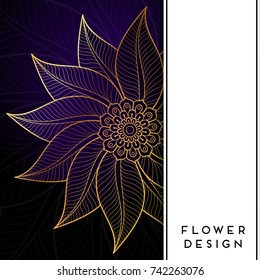 Vector luxury wedding invitation with mandala