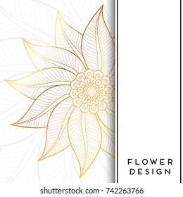 Vector luxury wedding invitation with mandala