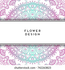 Vector luxury wedding invitation with mandala