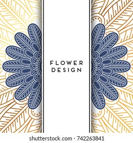 Vector luxury wedding invitation with mandala