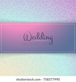 Vector luxury wedding invitation with mandala