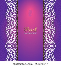 Vector luxury wedding invitation with mandala