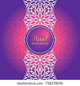 Vector luxury wedding invitation with mandala