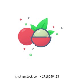 Vektorgrafik Lychee Fruchtsymbol, Vektorgrafik