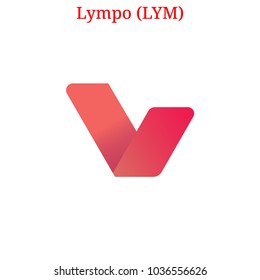 Vector Lympo (LYM) digital cryptocurrency logo. Lympo (LYM) icon. Vector illustration isolated on white background.
