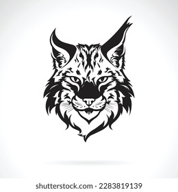 Vector of a lynx head design on white background. Wild Animals.