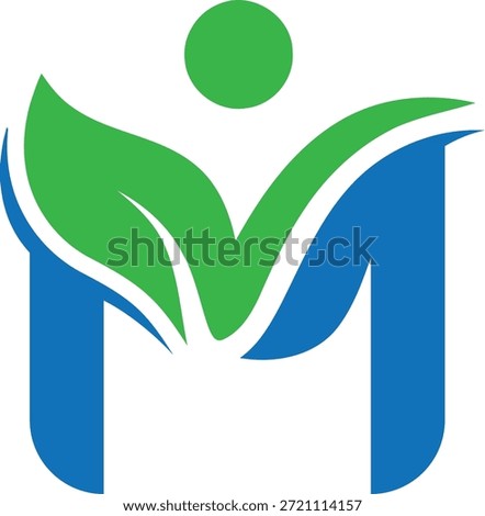 Vector M Health logo design
