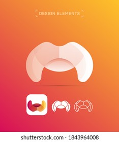Letra vectorial M al estilo origami. Fluidez en diseño de logotipo moderno. Icono de aplicación