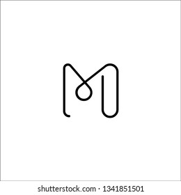 Vector M. Logo Beautiful logotype design for the branding of luxury companies.