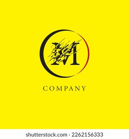 Logotipo Vector M, Hermoso Logotipo para marca de lujo. Elegante y elegante diseño de letra rota para su empresa.