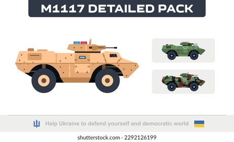 Vektor M1117 gepanzerte Sicherheitsfahrzeuge, M1117 APC, Militärfahrzeug, Patrouillenfahrzeug, Kampffahrzeug, gepanzerter Personalträger