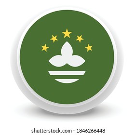 Vector - macao Flag Button Icon