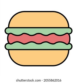 Vector Macaron Filled Outline Icon Design
