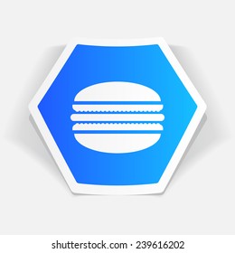 Vector macaroon icon. Food icon. Eps10