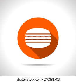 Vector macaroon icon. Food icon. Eps10