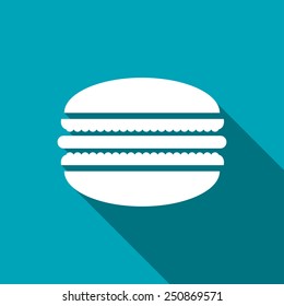 Vector macaroon icon. Food icon. Eps10