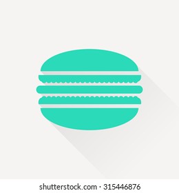 Vector macaroon icon. Food icon. Eps10
