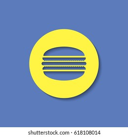 Vector macaroon icon. Food icon. Eps10