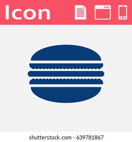 Vector macaroon icon. Food icon. Eps10